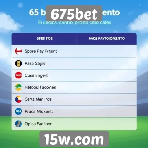 Métodos de pagamento aceitos no 675bet